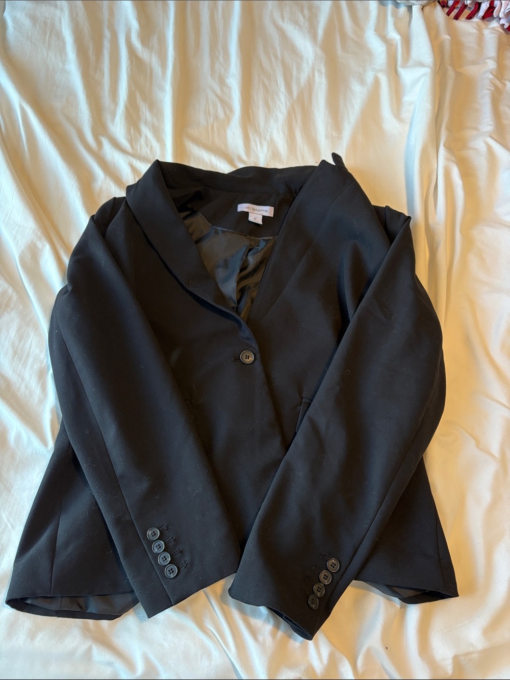 Liz Claiborne Black Single-Button Blazer Jacket